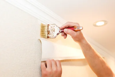 Pose de papier peint à Poivres — revêtements muraux et toiles de verre